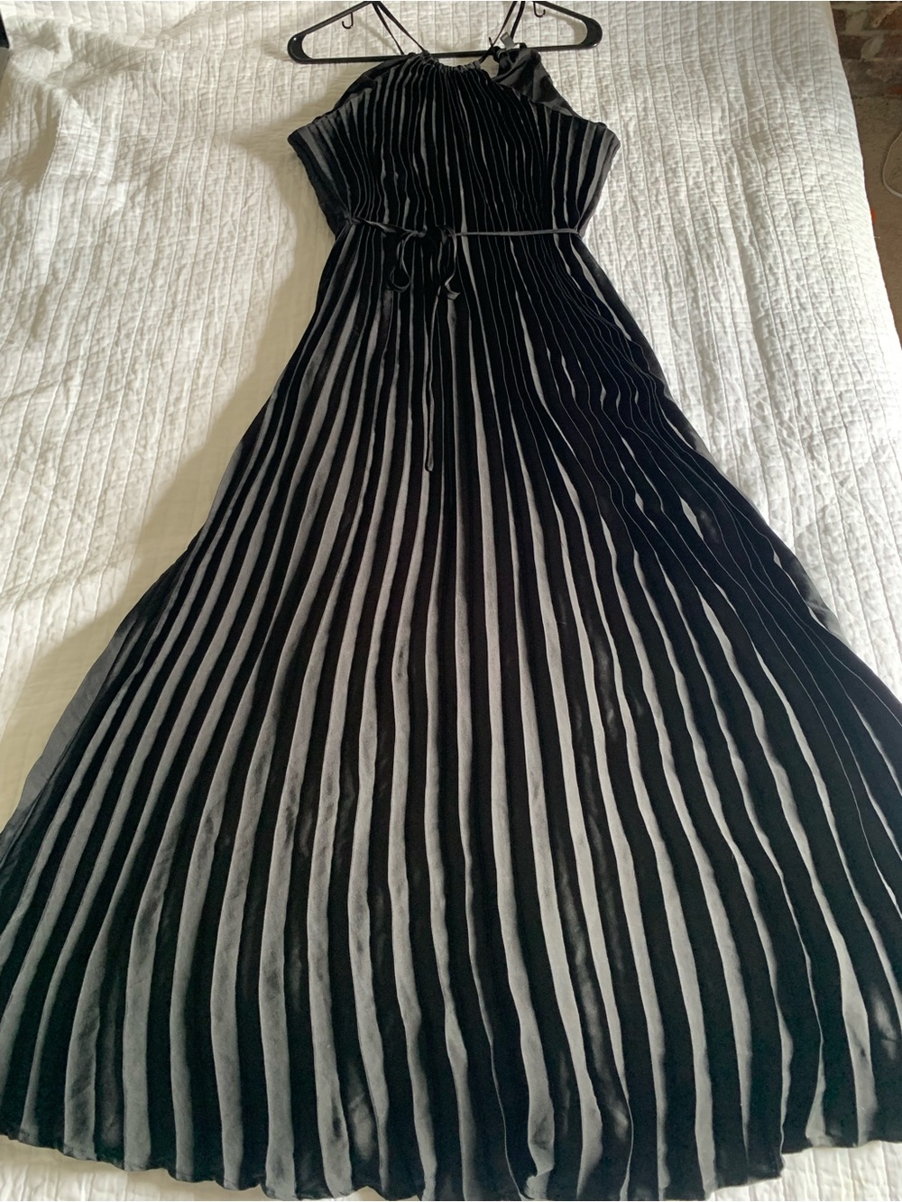Banana Republic Black Pleated Halter Dress (M)